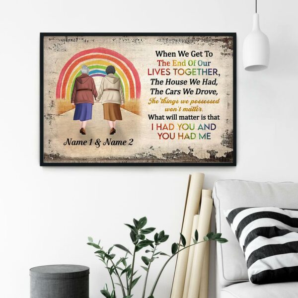 I Had You And You Had Me, LGBTQ+ Custom Poster, Canvas, Gift For LGBTQ+ Couple, Partner-Macorner