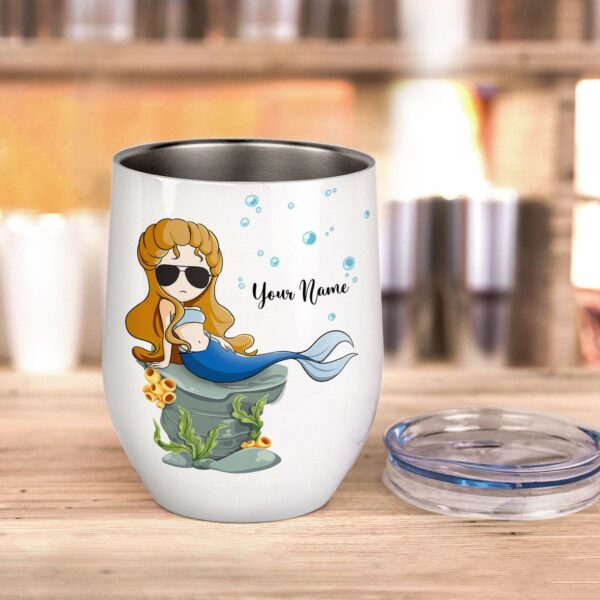 Sassy Since Birth, Swimming Custom Wine Tumbler, Gift For Beach Lovers-Macorner