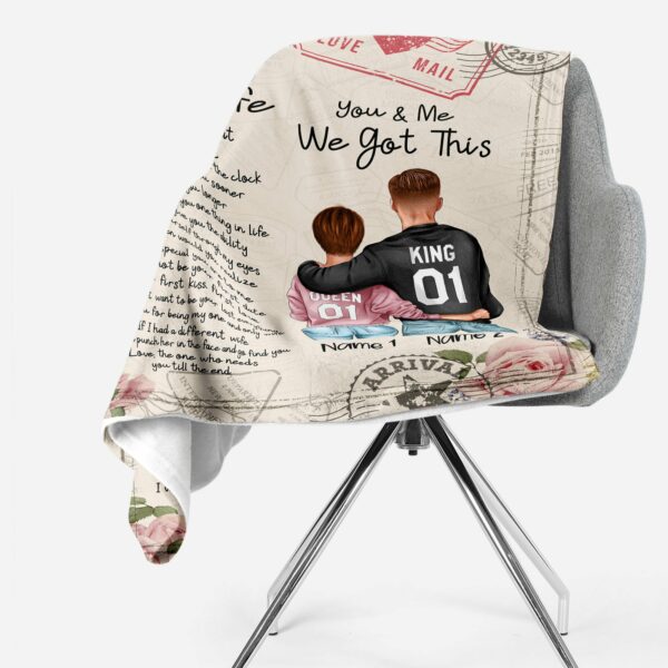 You & Me We Got This, Couple Custom Blanket, Gift For Partner, Couple Anniversary Gift, Husband & Wife-Macorner