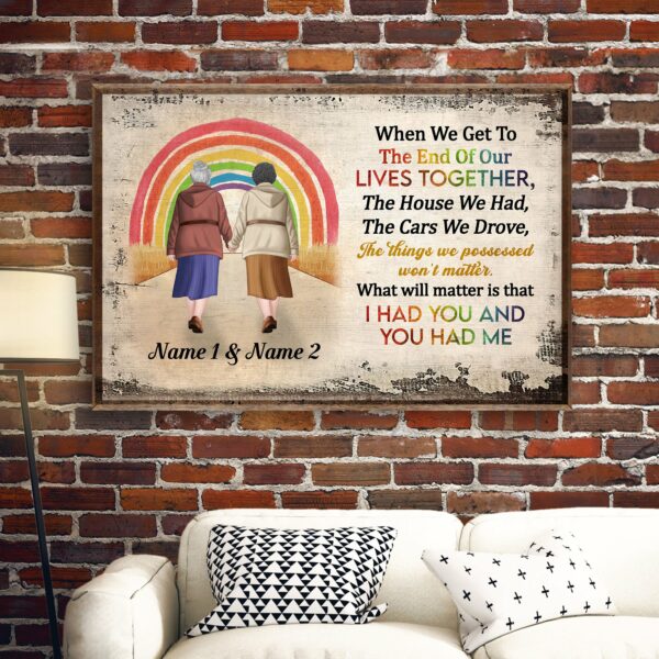 I Had You And You Had Me, LGBTQ+ Custom Poster, Canvas, Gift For LGBTQ+ Couple, Partner-Macorner