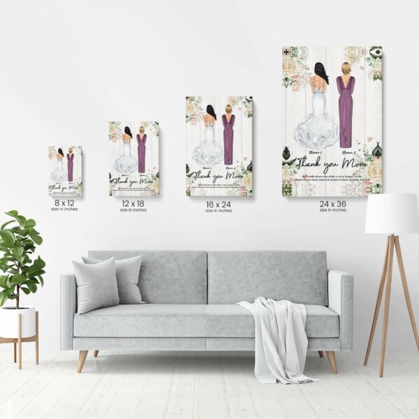 How Much Happy I Am To Have You By My Side Mom, Wedding Custom Poster/Canvas, Gift For Mom-Macorner