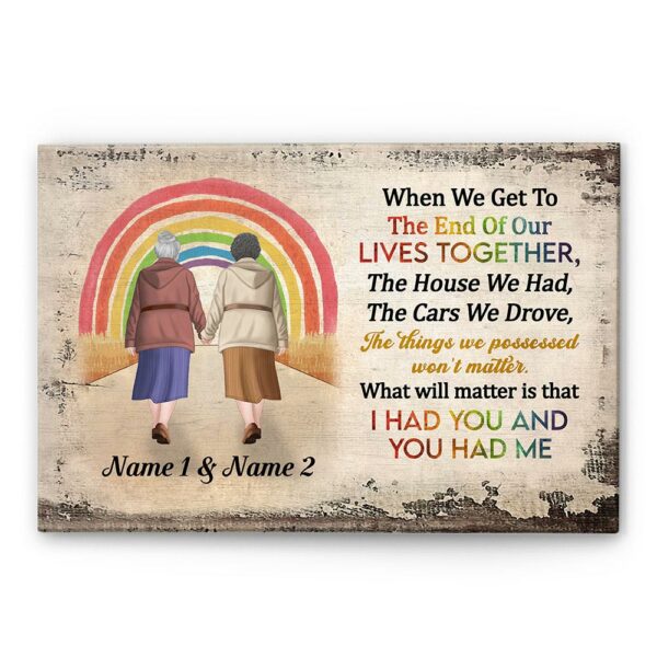 I Had You And You Had Me, LGBTQ+ Custom Poster, Canvas, Gift For LGBTQ+ Couple, Partner-Macorner