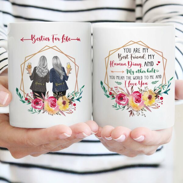 You Mean The World To Me - Personalized Mug - Gift For Besties & Old Friends