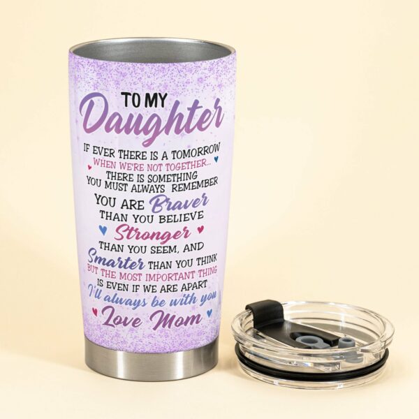 Mother & Daughter Forever Linked Together - Personalized Tumbler Cup - Birthday Gift For Daughter