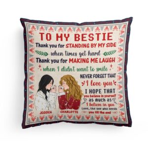 Never Forget I Love You Bestie - Personalized Pillow (Insert Included) - Christmas Gift For Best Friend