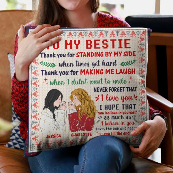 Never Forget I Love You Bestie - Personalized Pillow (Insert Included) - Christmas Gift For Best Friend