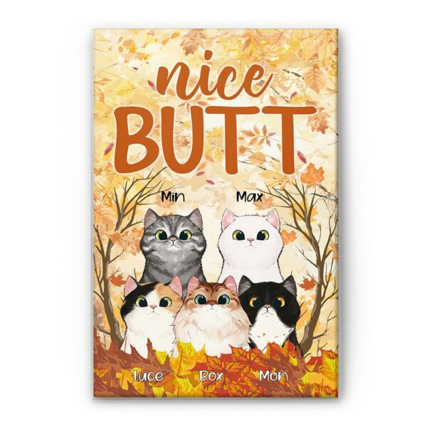 Nice Butt - Personalized Canvas/Poster - Gift For Cat Lovers