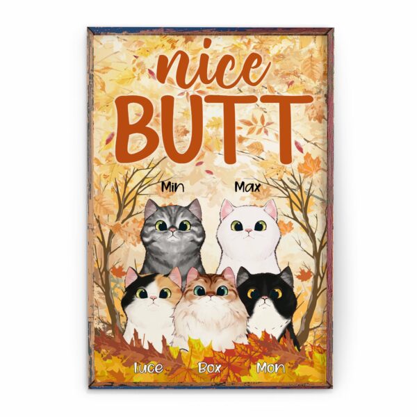 Nice Butt - Personalized Canvas/Poster - Gift For Cat Lovers