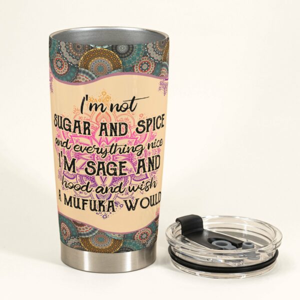 Not Sugar And Spice - Personalized Tumbler Cup- Gift For Yoga Lover - Yoga Front View