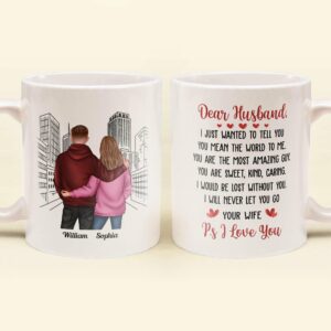 P.S I Love You - Personalized Mug - Valentine's Day, Anniversary Gift For Husband, Wife, Girlfriend, Boyfriend, Couple