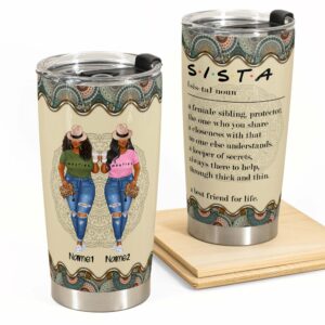 SISTA - Personalized Tumbler Cup - Birthday Gift For Besties