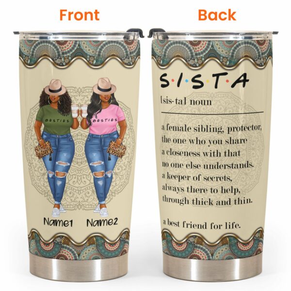 SISTA - Personalized Tumbler Cup - Birthday Gift For Besties