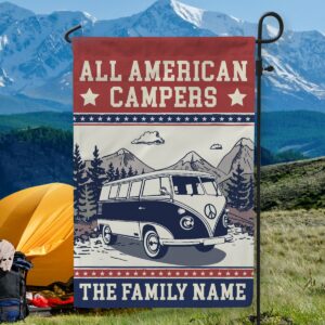 All American Campers, Camping Custom Flag, Gift For Camping Lovers-Macorner