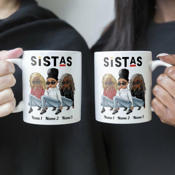 Sistas - Personalized Mug - Birthday Gift For Sistas, Besties, Black Women