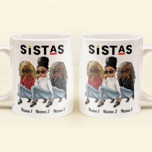 Sistas - Personalized Mug - Birthday Gift For Sistas, Besties, Black Women