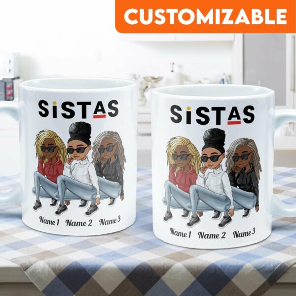 Sistas - Personalized Mug - Birthday Gift For Sistas, Besties, Black Women