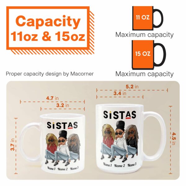 Sistas - Personalized Mug - Birthday Gift For Sistas, Besties, Black Women