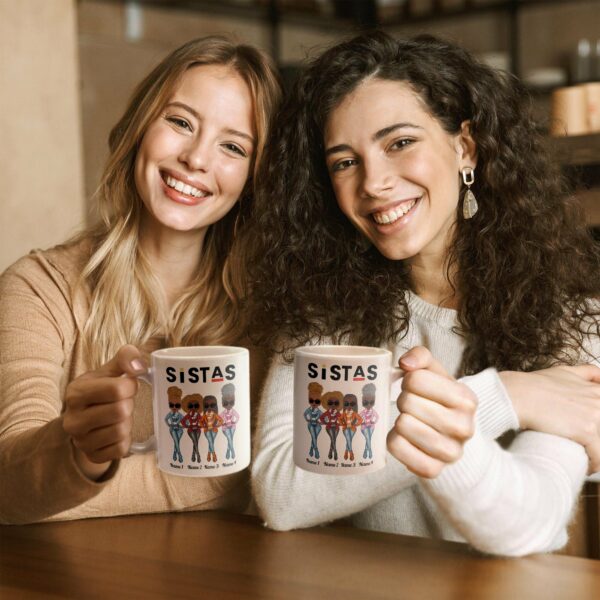 Sistas - Personalized Mug - Birthday & Christmas Gift For Sista, Sister, Soul Sister, Best Friend, BFF, Bestie, Friend