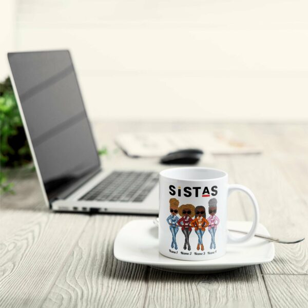 Sistas - Personalized Mug - Birthday & Christmas Gift For Sista, Sister, Soul Sister, Best Friend, BFF, Bestie, Friend