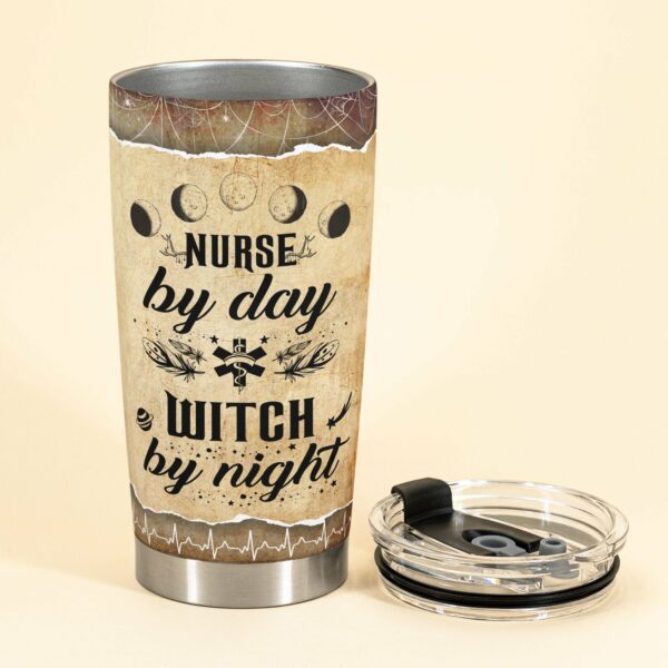 Some Have Stethoscopes - Personalized Tumbler Cup - Halloween Gift For Nurse - Cartoon Witch