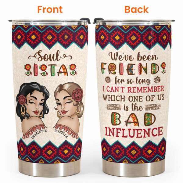 Soul Sistas - Personalized Tumbler Cup - Gift For Besties