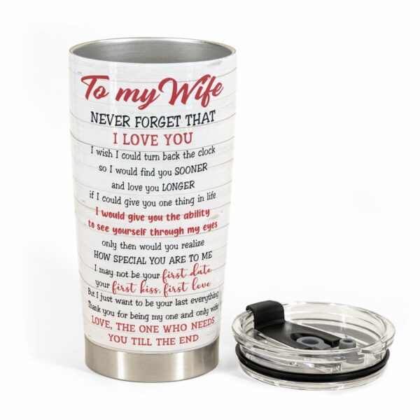 Thanks For Being My One & Only Husband - Personalized Tumbler Cup - Gift For Husband And Wife - Couple Shoulder To Shoulder