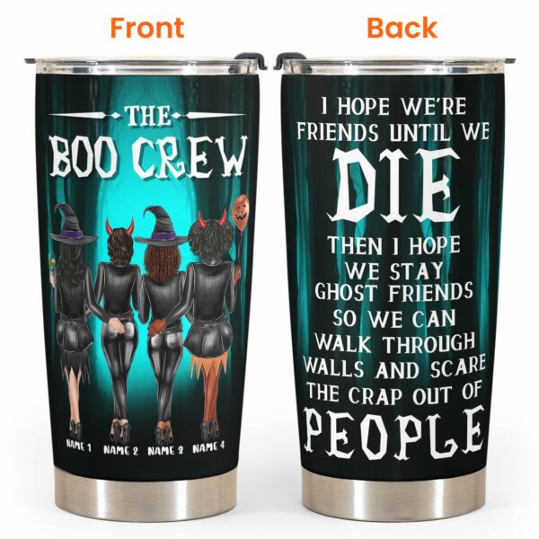 The Boo Crew - Personalized Tumbler Cup - Halloween Gift For Besties - Devil Girls