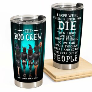 The Boo Crew - Personalized Tumbler Cup - Halloween Gift For Besties - Devil Girls