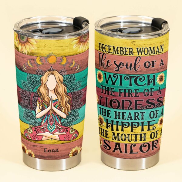 The Soul Of A Witch - Personalized Tumbler Cup - Gift For Hippies