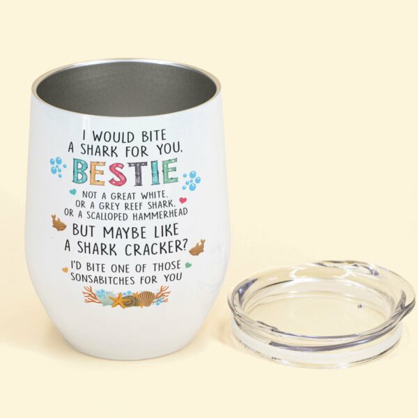 I Love You To The Ocean And Back, Friend, Mermaid Custom Wine Tumbler, Gift For Friends, Best Friends, Bestie, Girls, Mermaid Lovers-Macorner