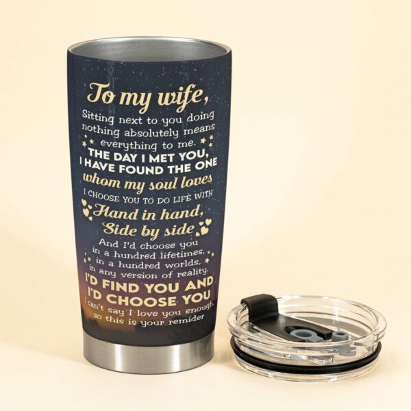 You Are My Moon My Stars - Personalized Tumbler Cup - Gift For Spouse - Couple Back Sitting