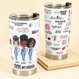 You Are My Person Work Besties - Personalized Tumbler Cup - Birthday Gift For Doctor & Nurse