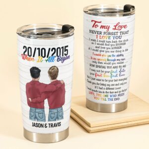 You Are Special To Me - Personalized Tumbler Cup - Anniversary Gift For Gay Couple