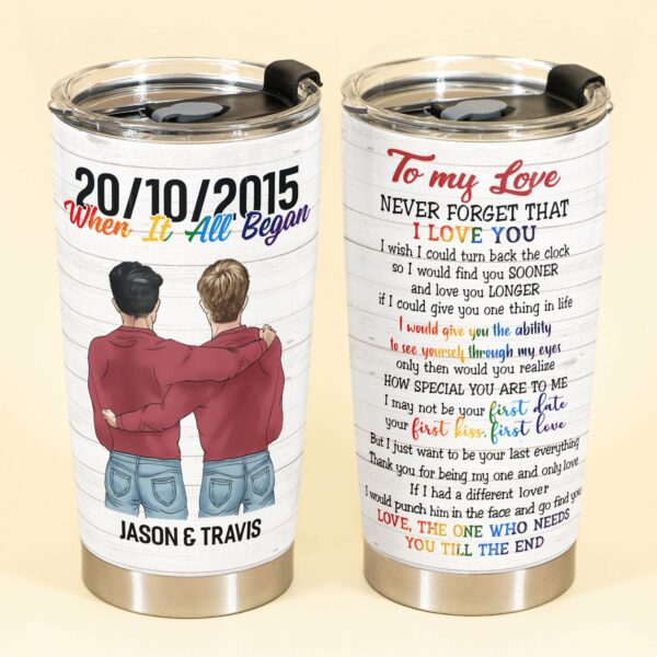 You Are Special To Me - Personalized Tumbler Cup - Anniversary Gift For Gay Couple