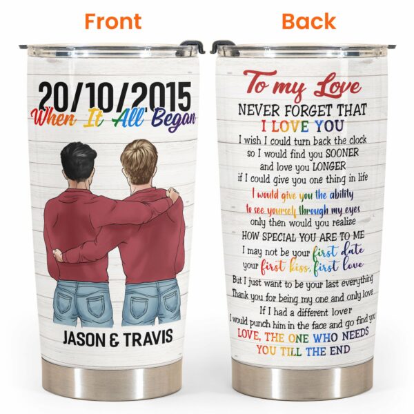 You Are Special To Me - Personalized Tumbler Cup - Anniversary Gift For Gay Couple