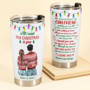 You Are The Light Of My Life - Personalized Tumbler Cup - Christmas Gift For Couple