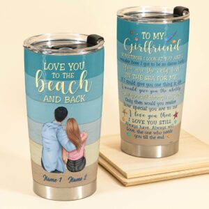 You Are The Only Fish For Me - Personalized Tumbler Cup - Anniversary Gift For Girlfriend - Beach Couple