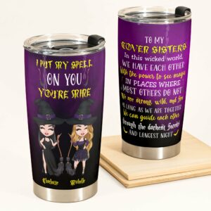 You're My Coven Sisters - Personalized Tumbler Cup - Halloween Gift For Besties