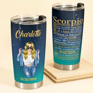 Zodiac One Of A Kind - Personalized Tumbler Cup - Gift For Astrology Lovers