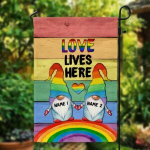 Love Lives Here, LGBT Custom Flag, Gift For LGBT Community-Macorner