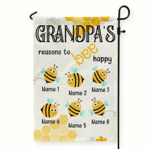 Grandpa's Reasons To Bee Happy Flag-Macorner