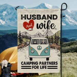 Camping Partners For Life, Camping Custom Flag, Gift For Couple-Macorner