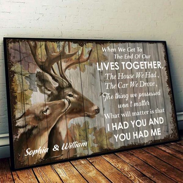 I Had You And You Had Me - Personalized Horizontal Poster.