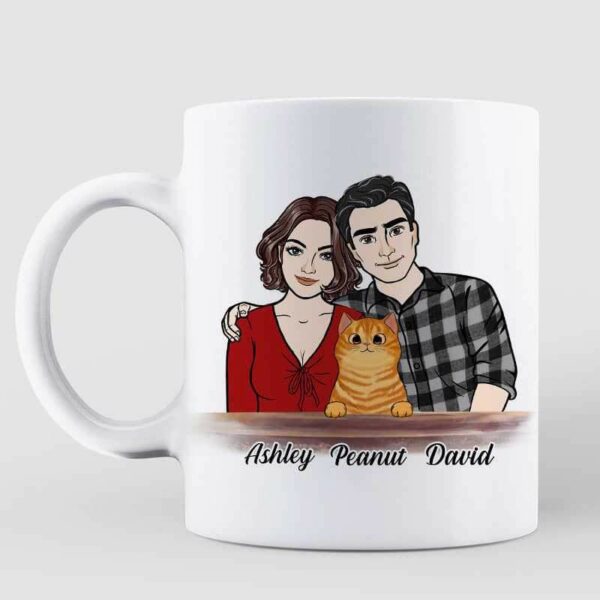 Mug Couple Embrace And Fluffy Cats You Me The Cats Personalized Mug